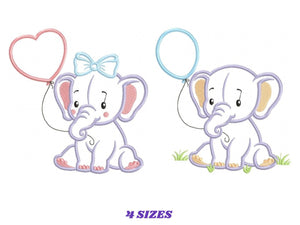 Elephant embroidery designs - Nursery embroidery design machine embroidery pattern - Animal embroidery file - Elephant applique design