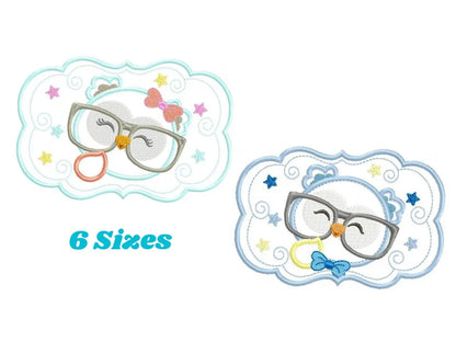 Owl embroidery design - Owl with glasses embroidery design machine embroidery pattern - Nursery embroidery file - owl applique teacher Marcia Embroidery