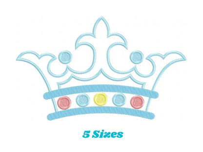 Crown embroidery designs - Princess crown embroidery design machine embroidery pattern - baby girl embroidery file - crown applique design Marcia Embroidery