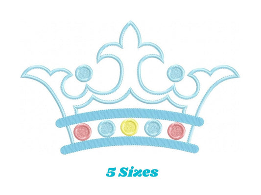 Crown embroidery designs - Princess crown embroidery design machine embroidery pattern - baby girl embroidery file - crown applique design
