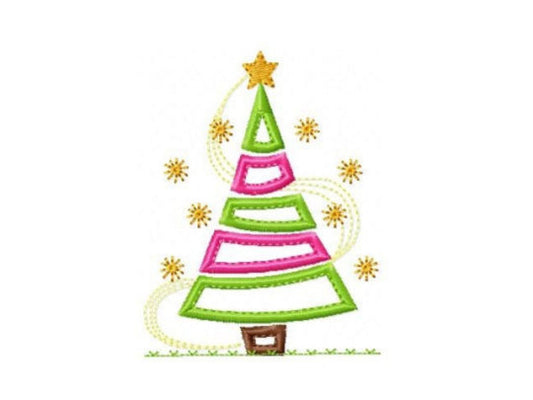 Christmas tree embroidery designs - Xmas embroidery design machine embroidery pattern - Christmas decor embroidery file - instant download