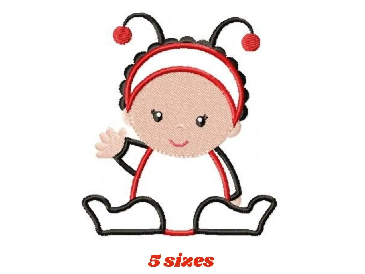 Ladybug embroidery designs - Baby girl embroidery design machine embroidery pattern - Toddler embroidery file - Ladybug applique design Marcia Embroidery
