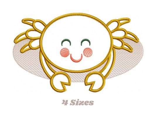 Crab embroidery design - Beach animal embroidery designs machine embroidery pattern - Cancer Crab applique design - instant download pes jef