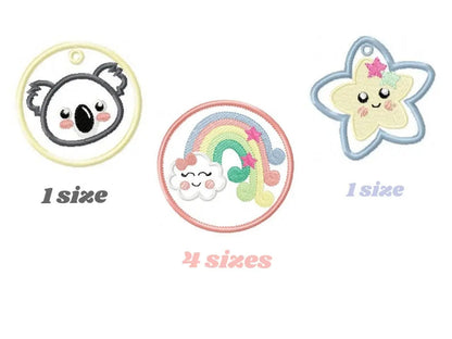 Tags embroidery designs - School Tag embroidery design machine embroidery pattern - Key chain embroidery - Stamp Baggage - instant download Marcia Embroidery