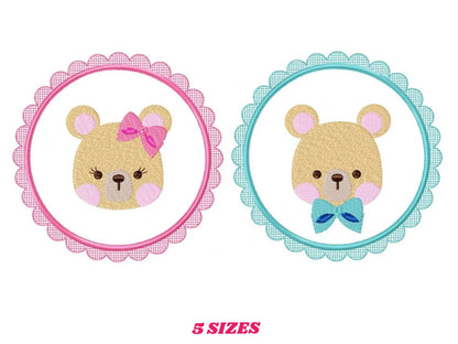 Mouse embroidery designs - Frame embroidery design machine embroidery pattern - boy kid embroidery file - baby girl embroidery mouse design Marcia Embroidery