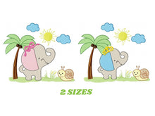 Load image into Gallery viewer, Elephant embroidery designs - Safari embroidery design machine embroidery pattern - Animal embroidery file - elephant pattern baby newborn
