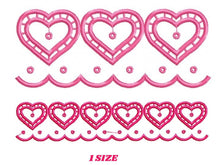 Carica l&#39;immagine nel visualizzatore di Gallery, Border embroidery designs - Frame embroidery design machine embroidery pattern - girl embroidery file heart embroidery tea towel embroidery
