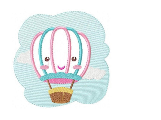 Balloon embroidery designs - Hot air balloon embroidery design machine embroidery pattern - Kid embroidery file - Baby boy instant download