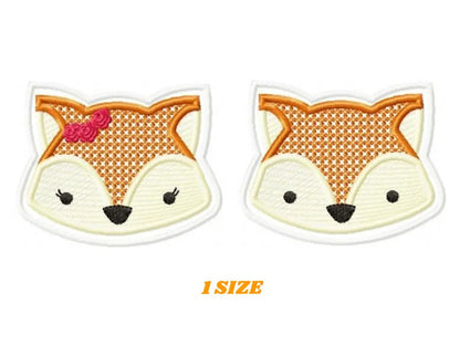Red Fox embroidery designs - Animal  embroidery design machine embroidery pattern - woodland animals embroidery - Red fox rippled design Marcia Embroidery