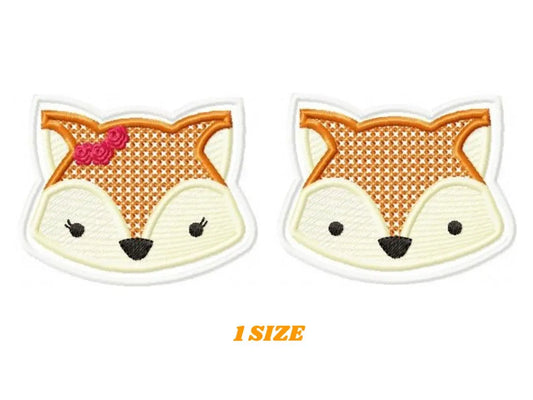 Red Fox embroidery designs - Animal  embroidery design machine embroidery pattern - woodland animals embroidery - Red fox rippled design Marcia Embroidery