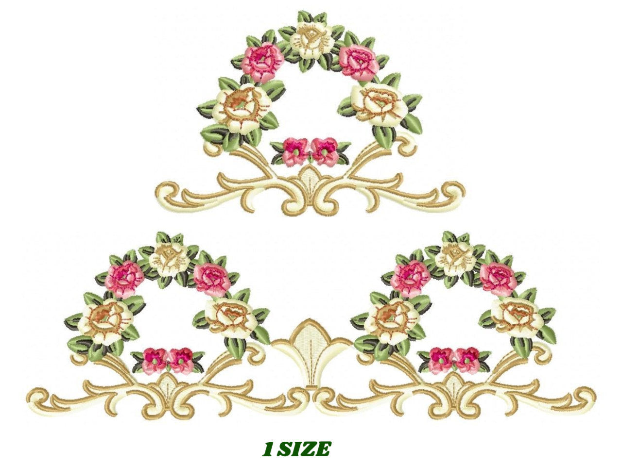 Heart with roses embroidery designs - Flower embroidery design machine embroidery pattern - baby girl embroidery file - heart embroidery