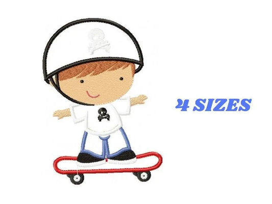 Skate embroidery designs - Skateboard embroidery design machine embroidery pattern - boy embroidery file -  sport applique design download Marcia Embroidery