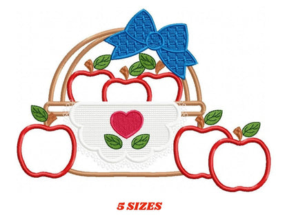 Fruits embroidery designs - Fruit embroidery design machine embroidery pattern - Apple embroidery file - Kitchen embroidery Fruit applique