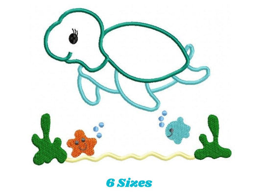 Turtle embroidery design - Animal embroidery designs machine embroidery pattern - baby girl embroidery file - boy embroidery turtle applique