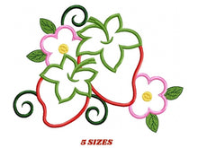 Laden Sie das Bild in den Galerie-Viewer, Strawberry embroidery designs - Fruit embroidery design machine embroidery pattern - Kitchen embroidery file - Strawberry applique design
