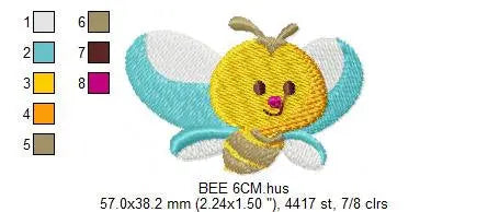 Bee embroidery design - Bees embroidery designs machine embroidery pattern - baby girl embroidery file - honey bee applique design newborn Marcia Embroidery