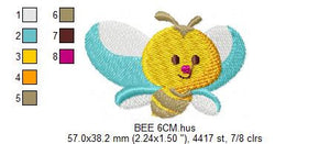 Bee embroidery design - Bees embroidery designs machine embroidery pattern - baby girl embroidery file - honey bee applique design newborn