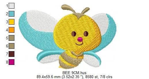 Bee embroidery design - Bees embroidery designs machine embroidery pattern - baby girl embroidery file - honey bee applique design newborn Marcia Embroidery