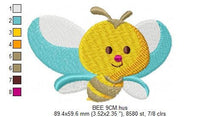 Load image into Gallery viewer, Bee embroidery design - Bees embroidery designs machine embroidery pattern - baby girl embroidery file - honey bee applique design newborn
