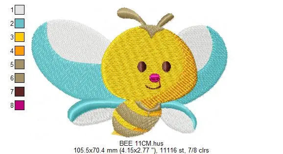 Bee embroidery design - Bees embroidery designs machine embroidery pattern - baby girl embroidery file - honey bee applique design newborn Marcia Embroidery