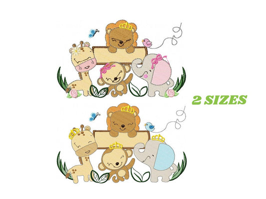 Safari embroidery designs - Animals embroidery design machine embroidery pattern - Giraffe embroidery file - monkey embroidery lion elephant
