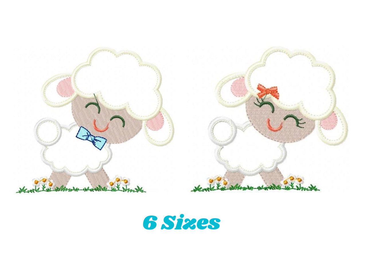 Sheep applique embroidery design - Lamb embroidery designs machine embroidery pattern - Newborn baby file - Instant download pes jef dst vp3 Marcia Embroidery