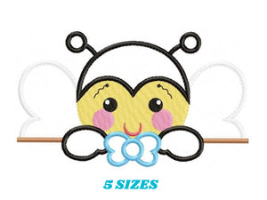 Bee embroidery design - Bees embroidery designs machine embroidery pattern - baby boy embroidery file - honey bee applique design newborn