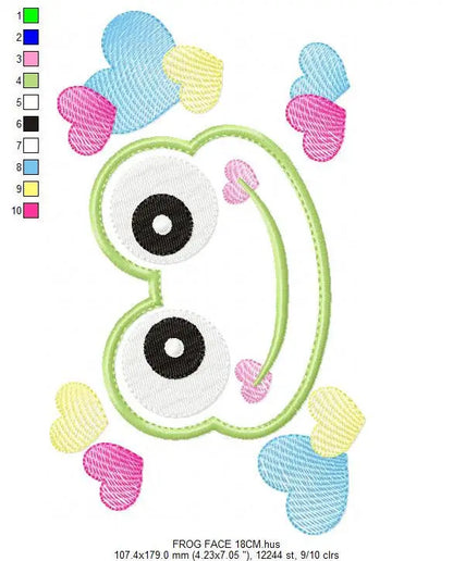 Frog embroidery designs - Animal embroidery design machine embroidery pattern - Baby boy embroidery file - frog applique design download Marcia Embroidery