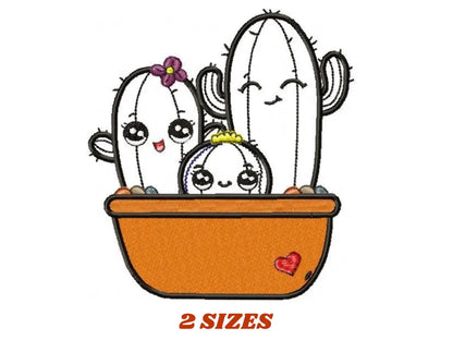 Cactus embroidery designs - Vases embroidery design machine embroidery pattern - Plant embroidery file - Cactus applique - instant download Marcia Embroidery
