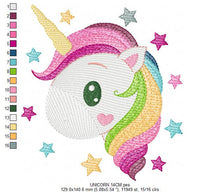 Laden Sie das Bild in den Galerie-Viewer, Unicorn embroidery designs - Baby Girl embroidery design machine embroidery pattern - Unicorns embroidery file - newborn layette blanket pes
