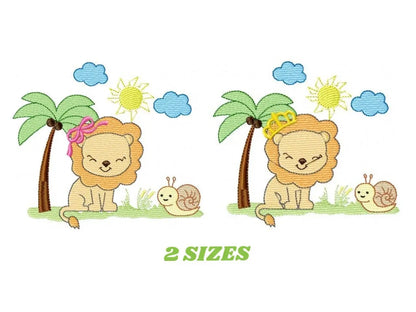 Lion embroidery designs - Safari embroidery design machine embroidery pattern - Animal embroidery file - lion pattern boy and girl design Marcia Embroidery