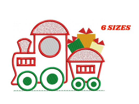 Xmas Train embroidery designs - Santa Claus embroidery design machine embroidery pattern - Christmas embroidery file - instant download