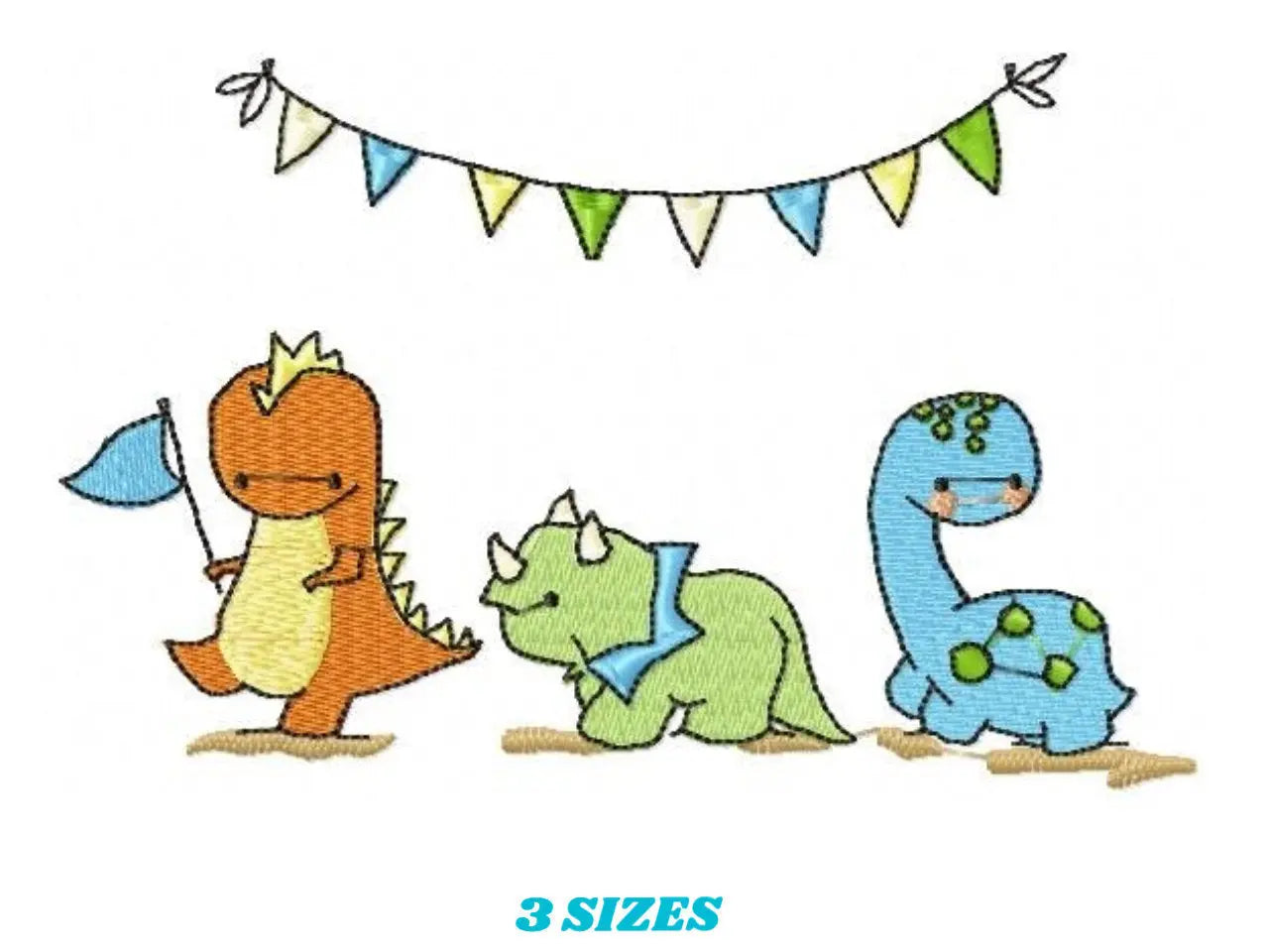 Dinosaur embroidery designs - Dino embroidery design machine embroidery pattern - instant download - boy embroidery file Birthday embroidery Marcia Embroidery