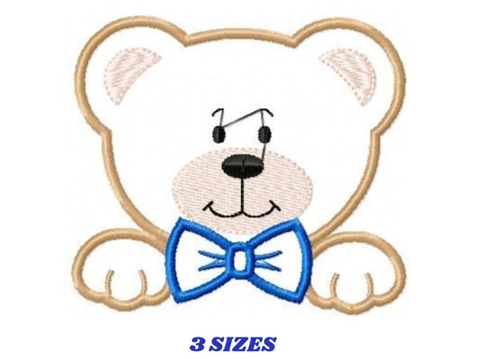 Teddy Bear embroidery designs - Bear face embroidery design machine embroidery pattern - Teddy bear applique design baby boy embroidery file