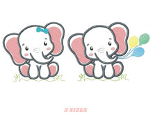 Laden Sie das Bild in den Galerie-Viewer, Elephant embroidery designs - Animal embroidery design machine embroidery pattern - baby boy embroidery file - elephant applique design
