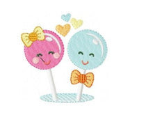 Cargar imagen en el visor de la galería, Lollipop embroidery designs - Candy embroidery design machine embroidery pattern - Sweets embroidery file instant download - kid embroidery
