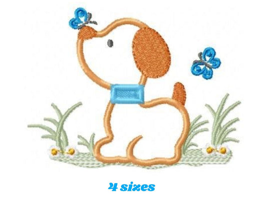 Dogs embroidery designs - Dog embroidery design machine embroidery pattern - Puppy embroidery file - Kid boy embroidery dog applique design