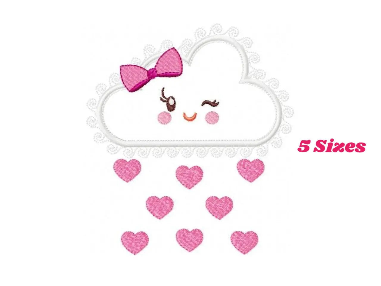 Cloud embroidery design - Rain embroidery designs machine embroidery pattern - Baby embroidery file - Kid embroidery cloud applique design Marcia Embroidery