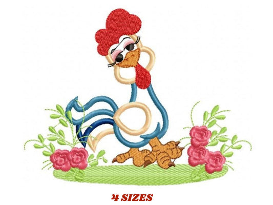 Rooster embroidery designs - Farm animals embroidery design machine embroidery pattern - instant download - Kitchen applique design Chicken