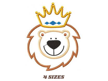 Lion embroidery designs - Lion King machine embroidery pattern - Baby boy Lion with crown applique - Instant digital download pes jef dst Marcia Embroidery