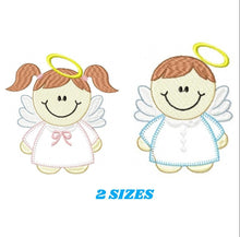 Load image into Gallery viewer, Angel embroidery designs - boy embroidery design machine embroidery pattern - baby girl embroidery file - baby angel applique design baptism
