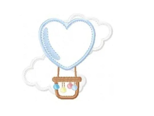Balloon embroidery designs - Hot air balloon embroidery design machine embroidery pattern - Sky embroidery file - Heart embroidery applique Marcia Embroidery