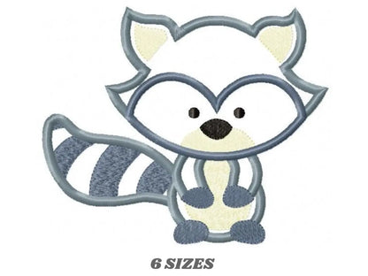 Raccoon applique embroidery designs - Woodland Animal embroidery design machine embroidery pattern - Baby boy embroidery - instant download Marcia Embroidery