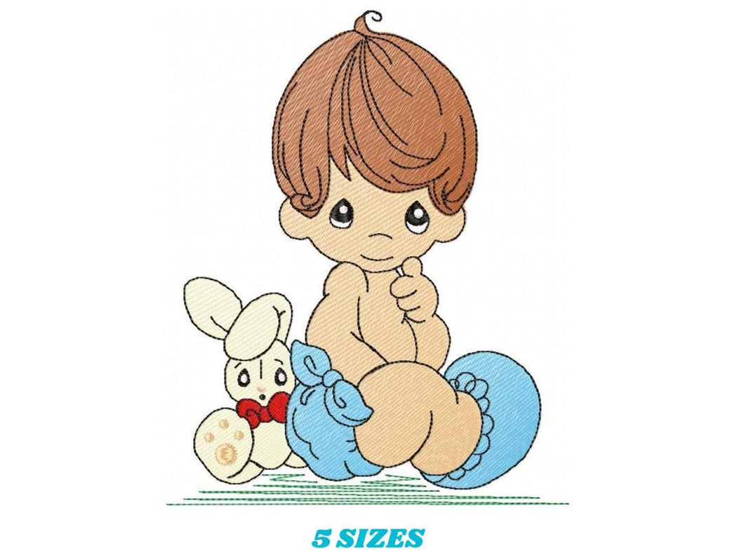 Baby boy embroidery design - Newborn embroidery designs machine embroidery pattern - kid embroidery file - children toddler embroidery kid