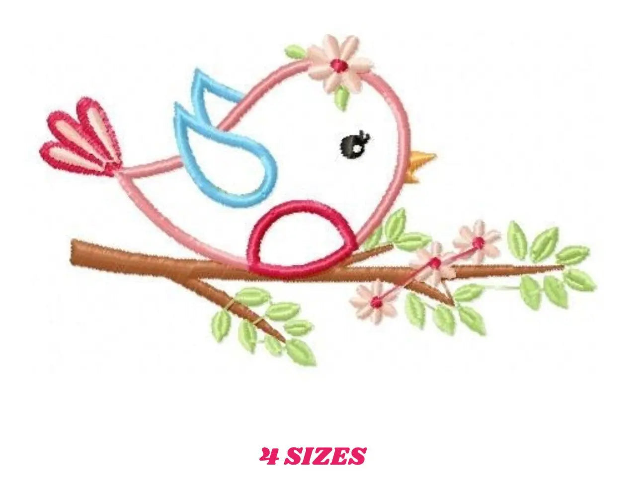 Bird embroidery designs - Bird with branch embroidery design machine embroidery pattern - instant download - bird applique design girl dove Marcia Embroidery