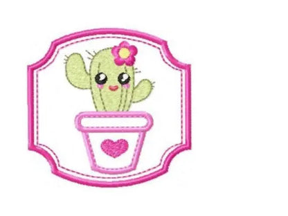 Cactus embroidery designs - cactus vases embroidery design machine embroidery pattern - vase embroidery file succulent applique design frame Marcia Embroidery