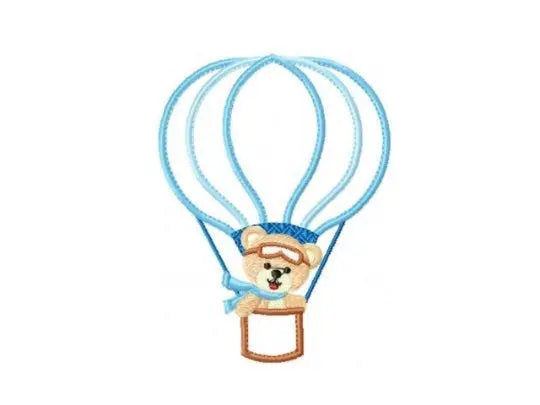 Bear embroidery designs - Hot air balloon embroidery design machine embroidery pattern - Teddy bear embroidery file - bear applique design Marcia Embroidery