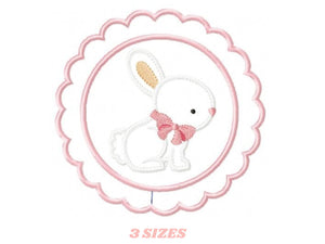 Bunny embroidery design - Rabbit embroidery designs machine embroidery pattern - baby embroidery file - kid embroidery rabbit with frame