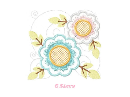 Flowers embroidery designs - Flower embroidery design machine embroidery pattern - Floral embroidery file - instant download roses floral Marcia Embroidery