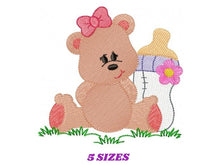 Load image into Gallery viewer, Baby Bear embroidery designs - Teddy embroidery design machine embroidery pattern - girl embroidery file - baby newborn nursery design
